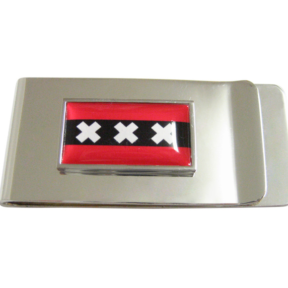 Custom American Flag Money Clip, Two Ways – J.W. Cooper Thin Bordered Amsterdam Flag Pendant Money Clip